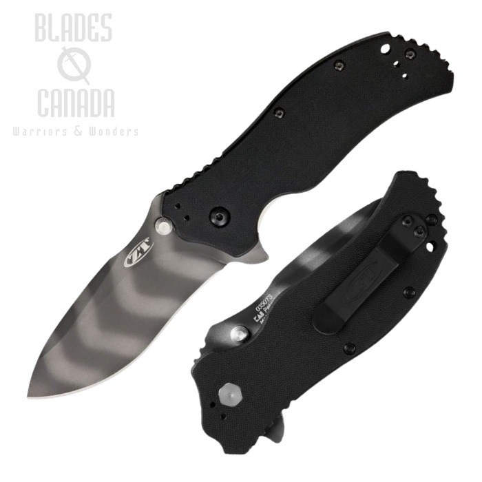 Zero Tolerance 0350TS Flipper Folding Knife, Assisted Opening, S30V, G10 Black/Tiger Stripe, ZT0350TS